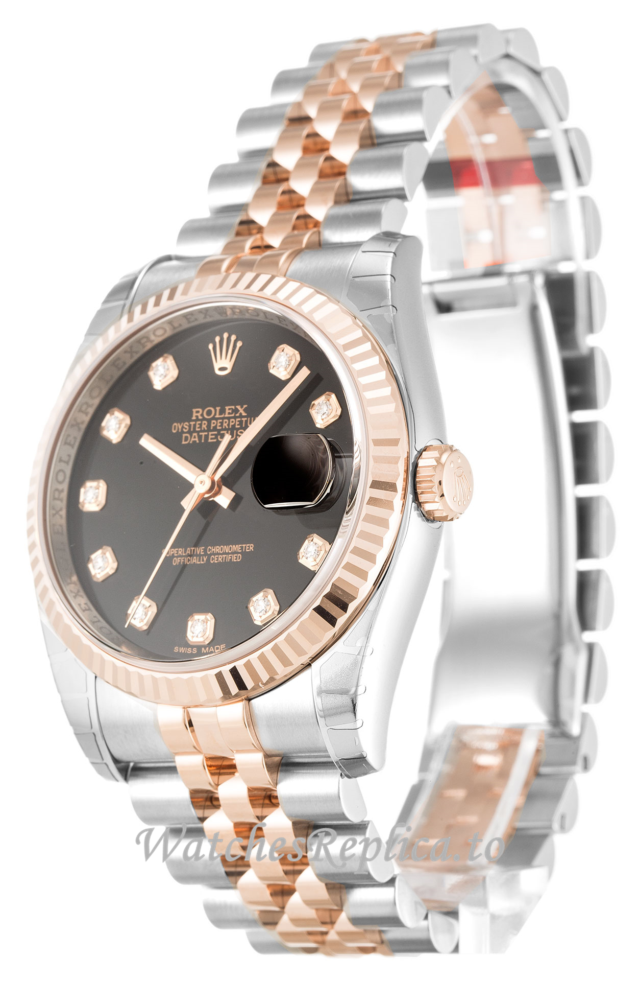 Rolex Datejust Black Diamond Dial 116231 - WatchesReplica.is