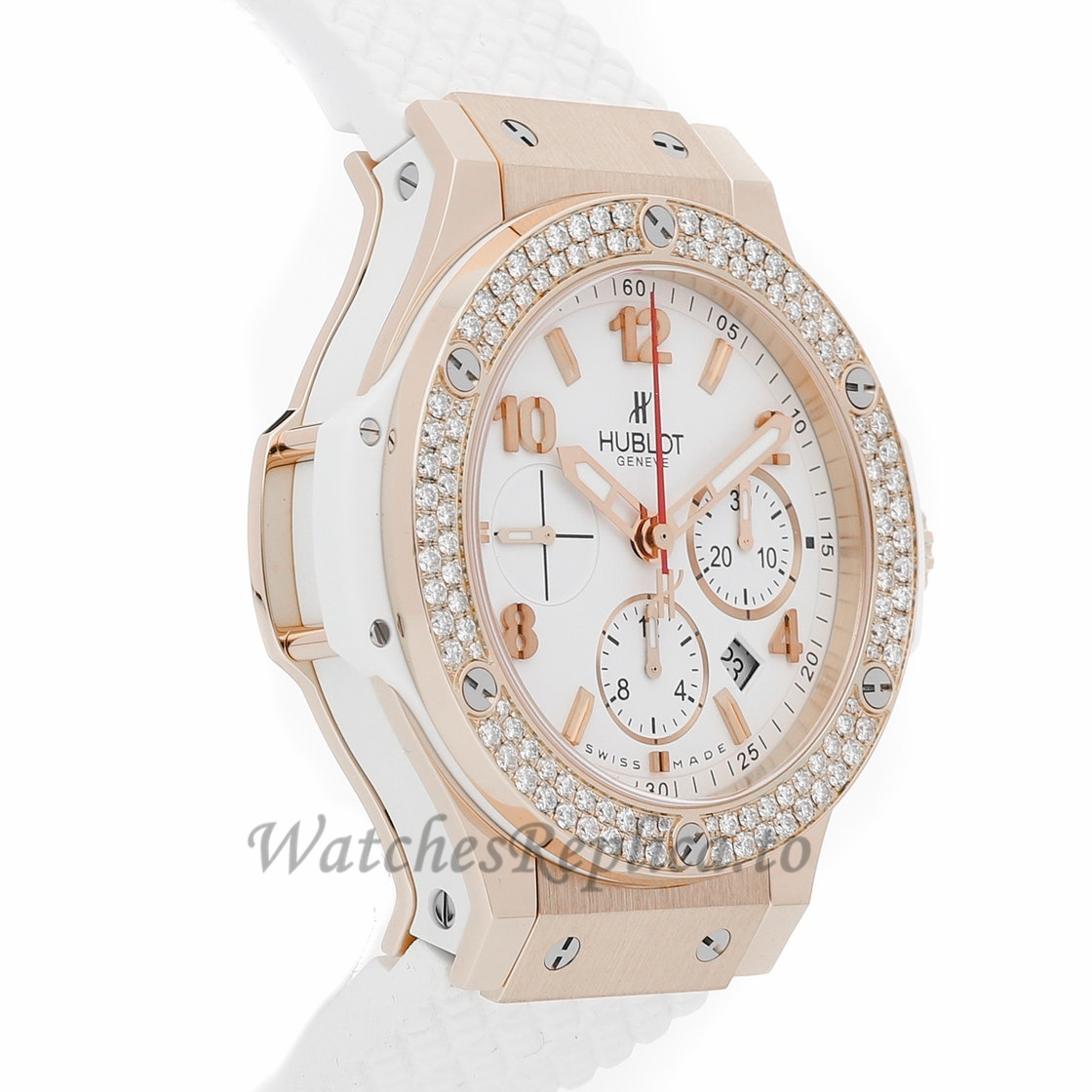 Hublot Replica Big Bang Chronograph Porto Cervo Rubber Ladies 44mm 341.PE.230.RW.114 - WatchesReplica.is
