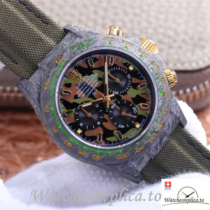 Swiss Rolex Daytona Replica Canvas strap 40MM - WatchesReplica.is