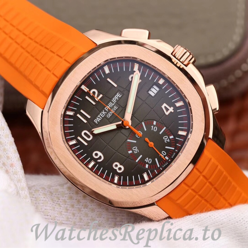 Patek Philippe Replica Aquanaut 5968A-001 Rubber strap 42.2MM - WatchesReplica.is