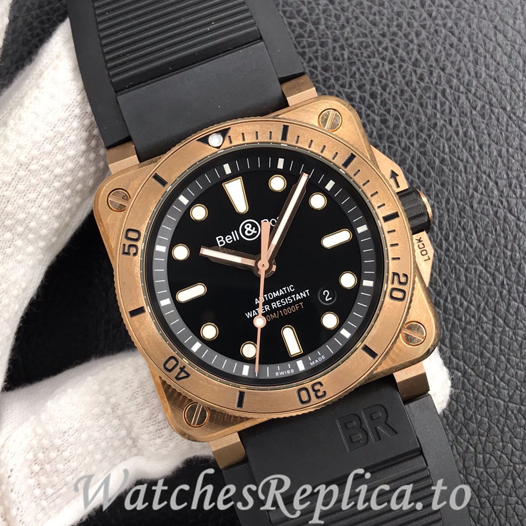 Bell Ross Replica BR 03 BR03-92 Rubber strap 42MM - WatchesReplica.is