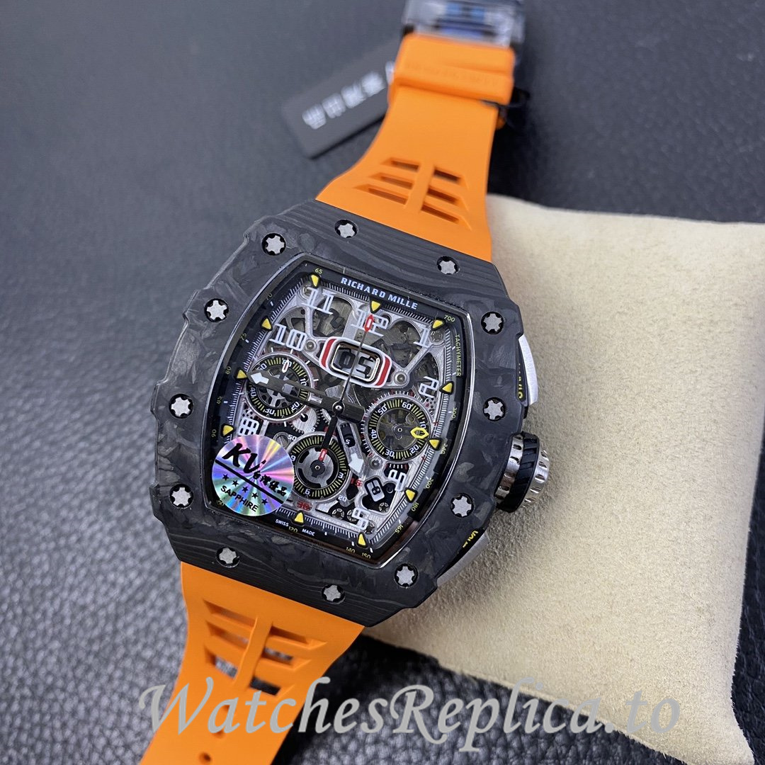 Richard Mille Replica RM-011 Rubber strap 50MM - WatchesReplica.is