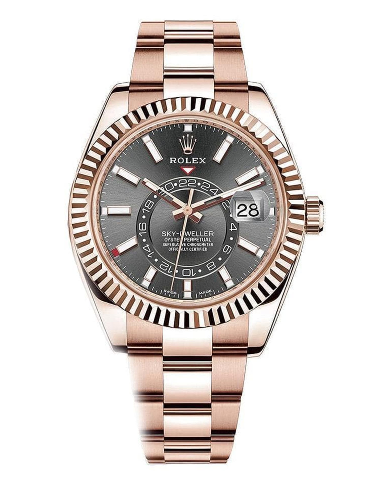 Rolex Sky-Dweller 42mm Dark Rhodium Dial 326935 - WatchesReplica.is