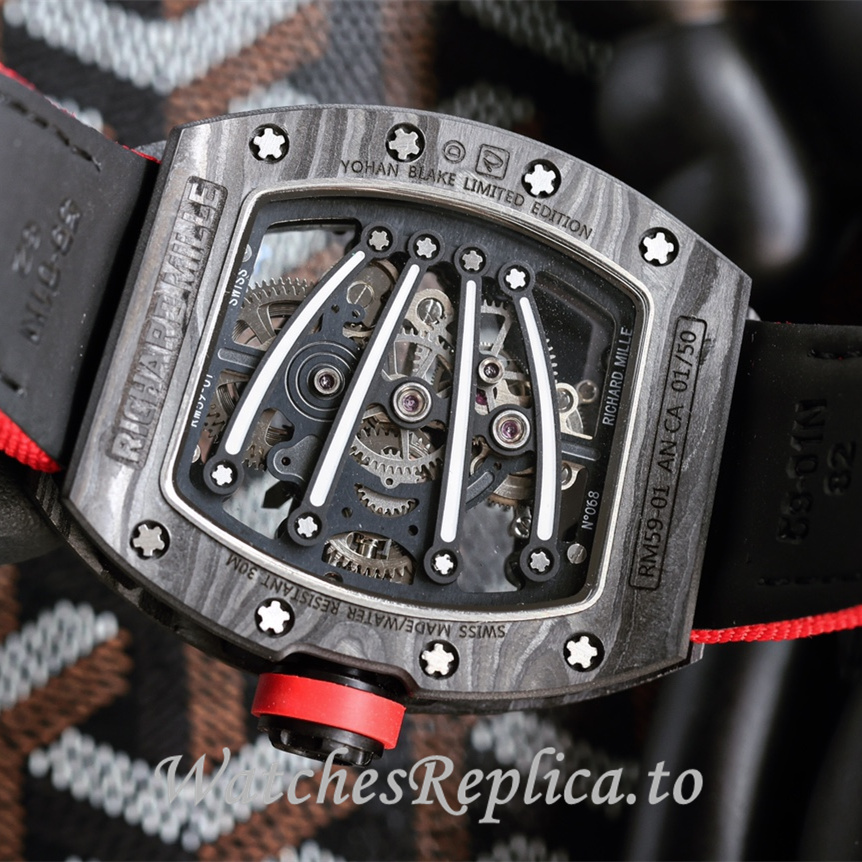 Richard Mille Replica RM59-01 Canvas strap 50MM - WatchesReplica.is