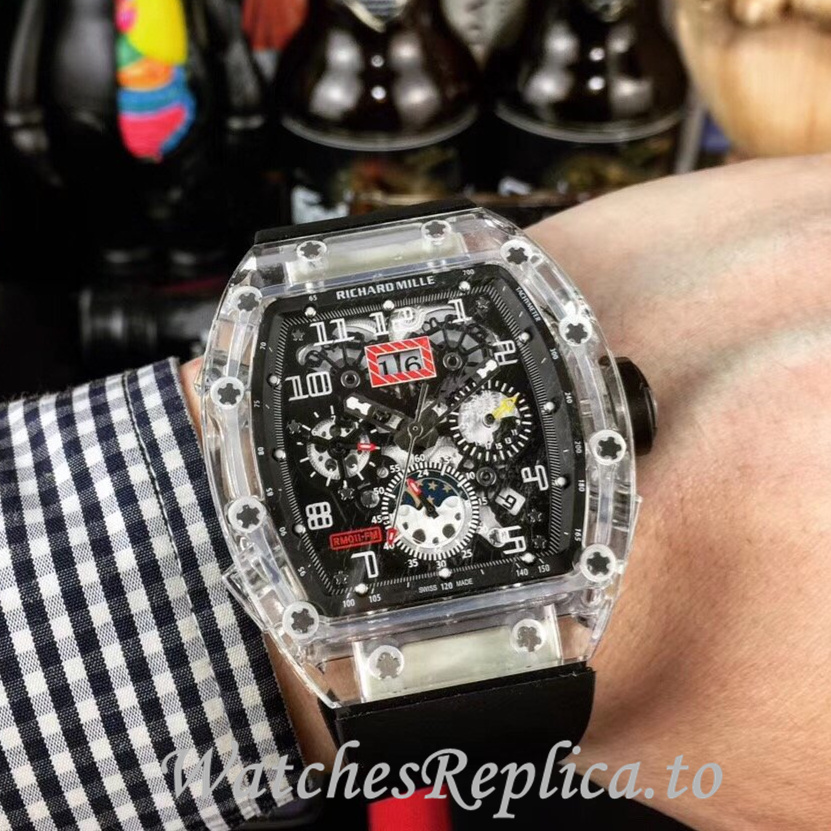 Richard Mille Replica RM011-FM Rubber strap 50MM - WatchesReplica.is