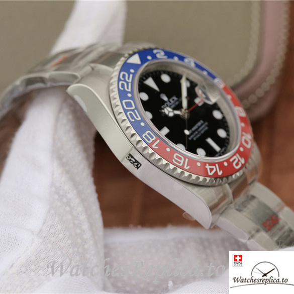 Swiss Rolex GMT-Master Replica 116719BLRO-0001 Stainless steel strap 40MM - WatchesReplica.is