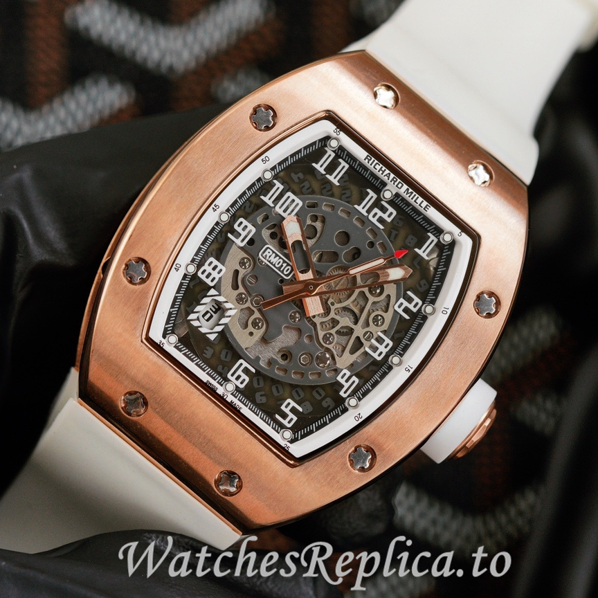Richard Mille Replica RM010 Rubber strap 49MM - WatchesReplica.is