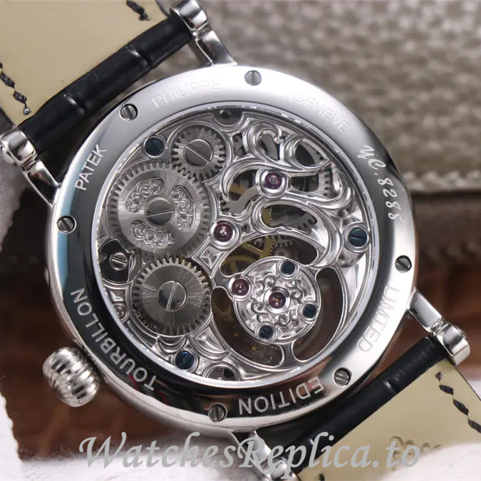Patek Philippe Replica Complications Leather Rubber strap 42MM - WatchesReplica.is