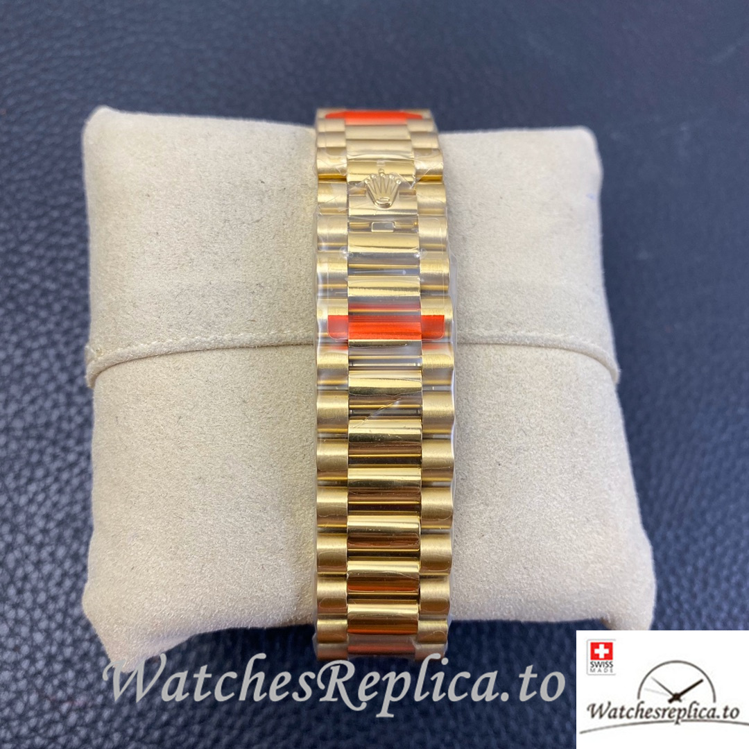 Swiss Rolex Datejust Replica 126233 Yellow Gold strap 36MM - WatchesReplica.is