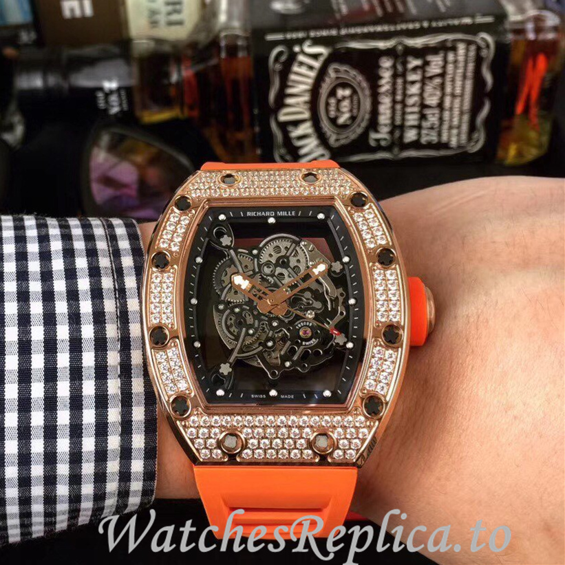 Richard Mille Replica RM055 Rubber strap 50MM - WatchesReplica.is
