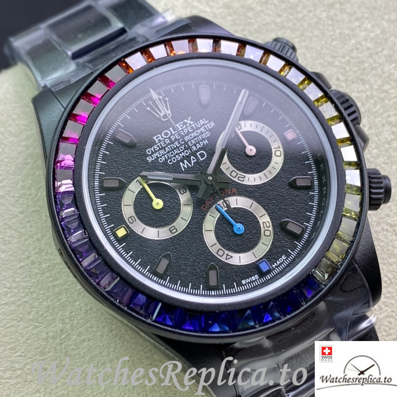 Swiss Rolex Daytona 116598RBOW Replica Stainless steel strap 40MM - WatchesReplica.is