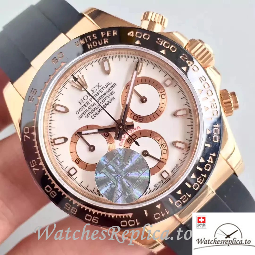 Swiss Rolex Daytona Replica 116515 Rubber strap 40MM - WatchesReplica.is