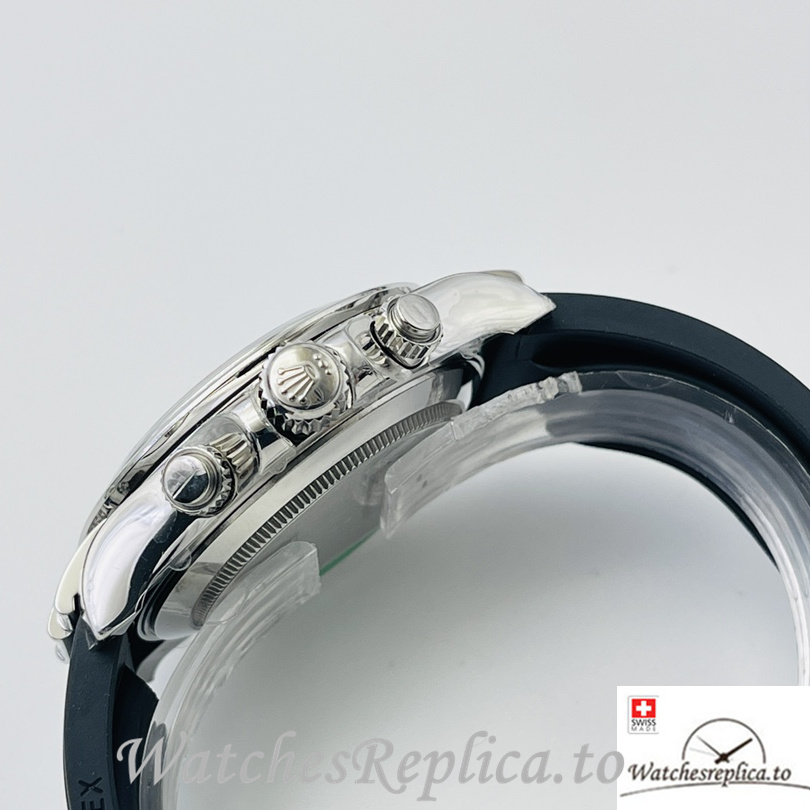 Swiss Rolex Daytona Replica 116599 Rubber strap 40MM Diamonds Dial Red - WatchesReplica.is