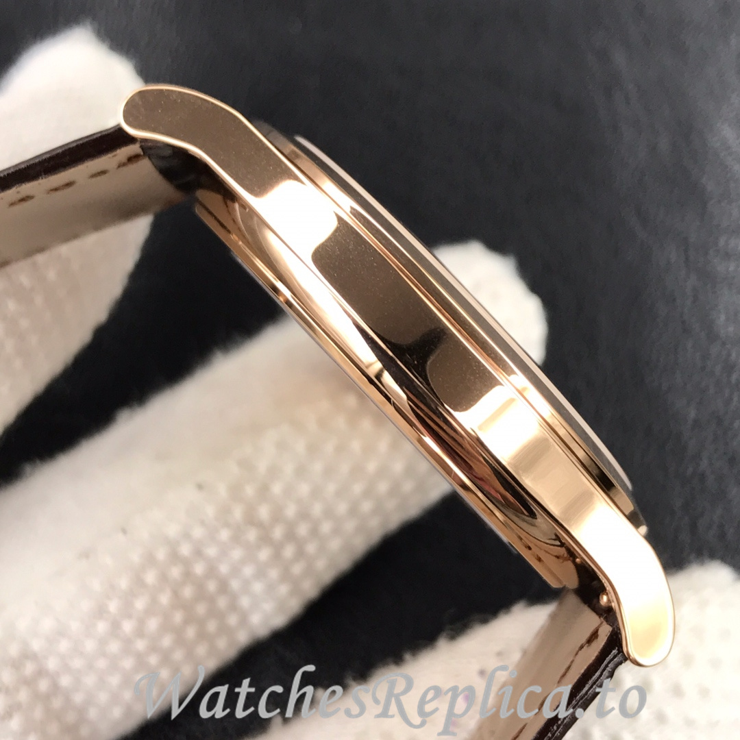Patek Philippe Replica Calatrava 5296G Leather strap 38MM - WatchesReplica.is