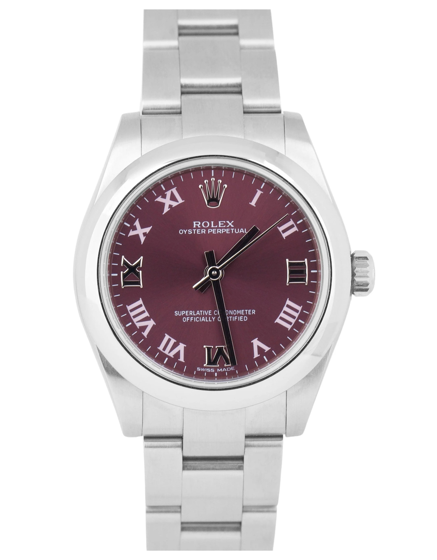 Rolex Oyster Perpetual Purple Dial 177200 31mm - WatchesReplica.is