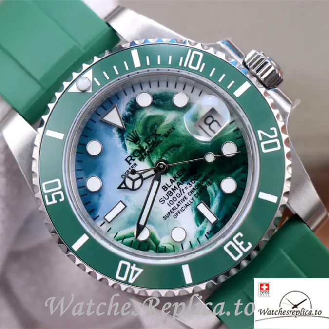 Swiss Rolex Submariner Replica Rubber strap 40MM - WatchesReplica.is
