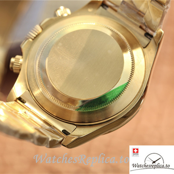 Swiss Rolex Daytona Replica 116598RBOW Yellow Gold strap 40MM - WatchesReplica.is