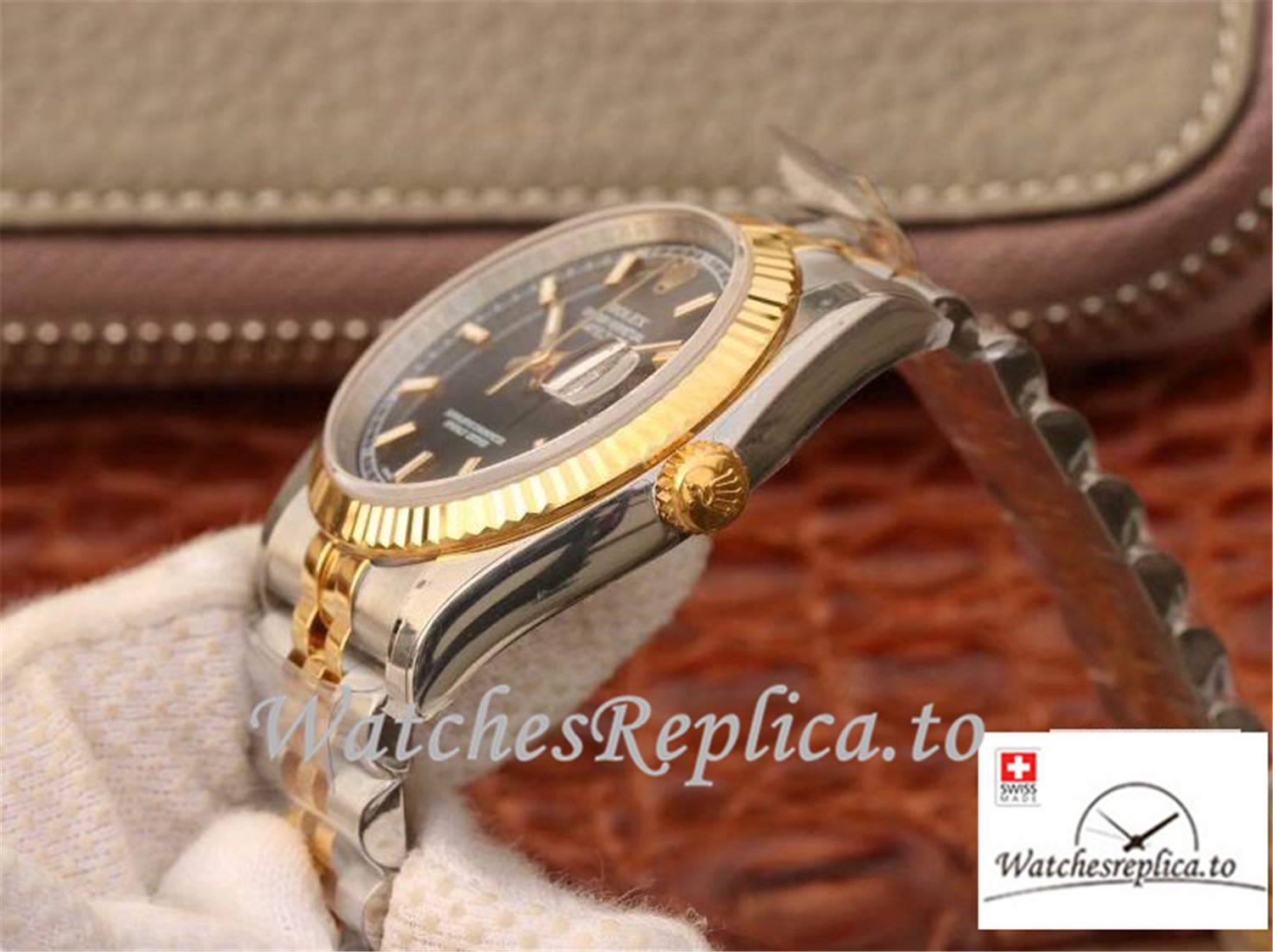 Swiss Rolex Datejust Replica 126233 Black Dial 36MM - WatchesReplica.is
