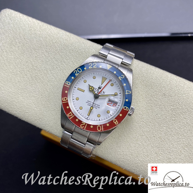 Swiss Rolex GMT Master 16710 Replica Stainless steel strap 40MM - WatchesReplica.is