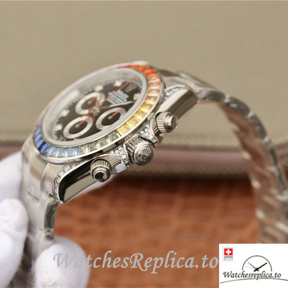 Swiss Rolex Daytona Replica 116598RBOW Stainless steel strap 40MM - WatchesReplica.is