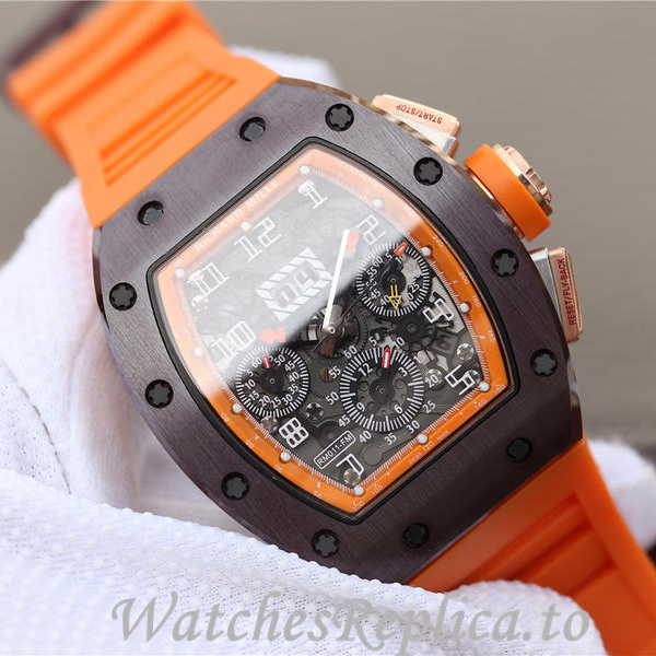 Richard Mille Replica RM011 Rubber strap 50MM - WatchesReplica.is
