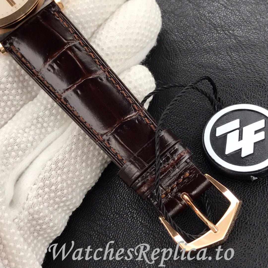 Patek Philippe Replica Calatrava 5296G Leather strap 38MM - WatchesReplica.is