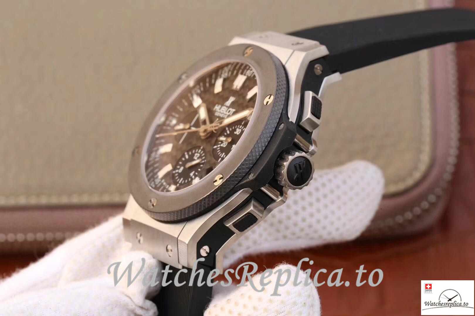 Swiss Hublot Big Bang Steel Ceramic Replica 301.SB.131.RX Black Strap 44MM - WatchesReplica.is