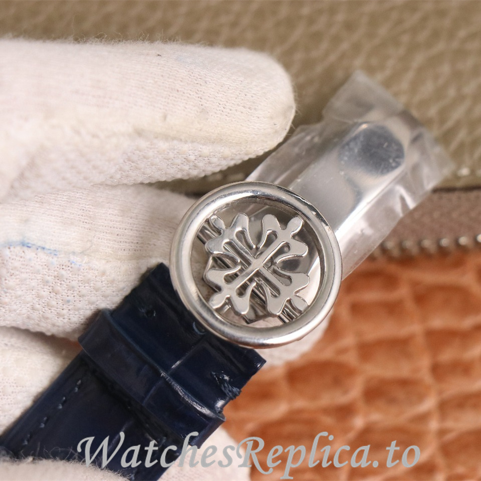 Patek Philippe Replica Complications 6104 Leather strap 44MM - WatchesReplica.is