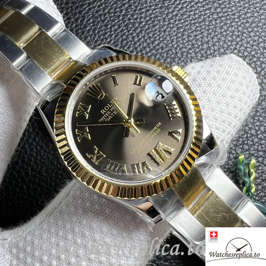 Swiss Rolex Datejust 178383 Replica Stainless steel strap 31MM - WatchesReplica.is