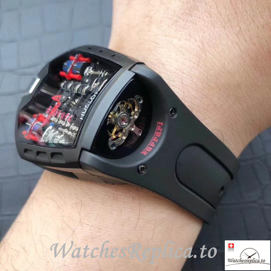 Swiss Hublot LaFerrari Replica 905.ND.0001.RX Black Strap 50MM X 45MM X 30MM - WatchesReplica.is