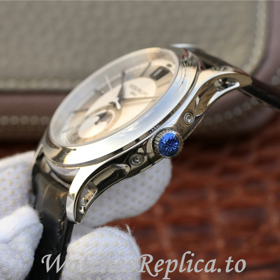 Patek Philippe Replica Complications 5205G Leather strap 40MM - WatchesReplica.is