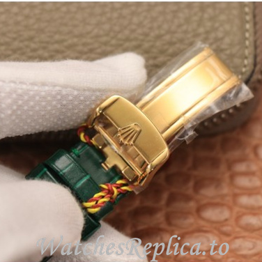 Swiss Rolex Day Date Replica 118138 Leather strap 36MM - WatchesReplica.is