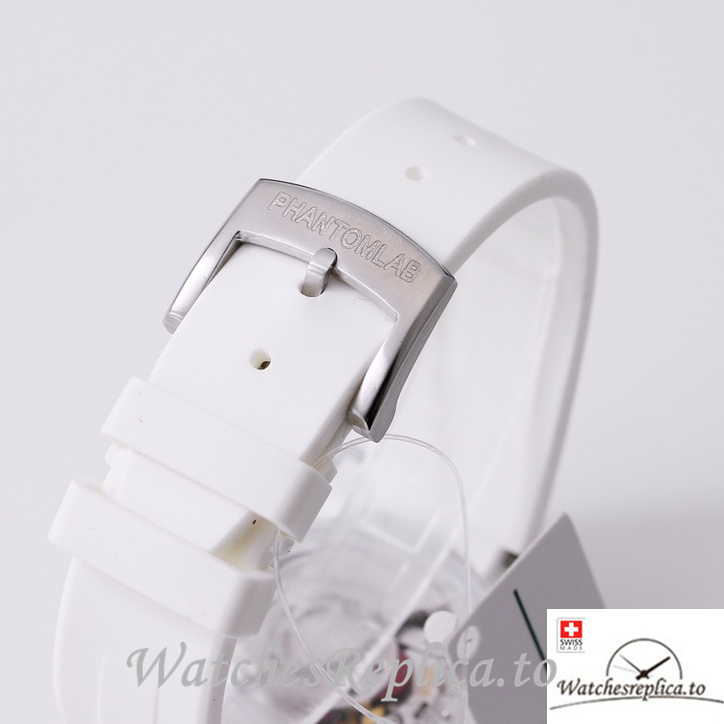 Swiss Rolex Submariner Replica Rubber strap 40MM PHANTOMLAB&ROLEX White and blue Dial - WatchesReplica.is