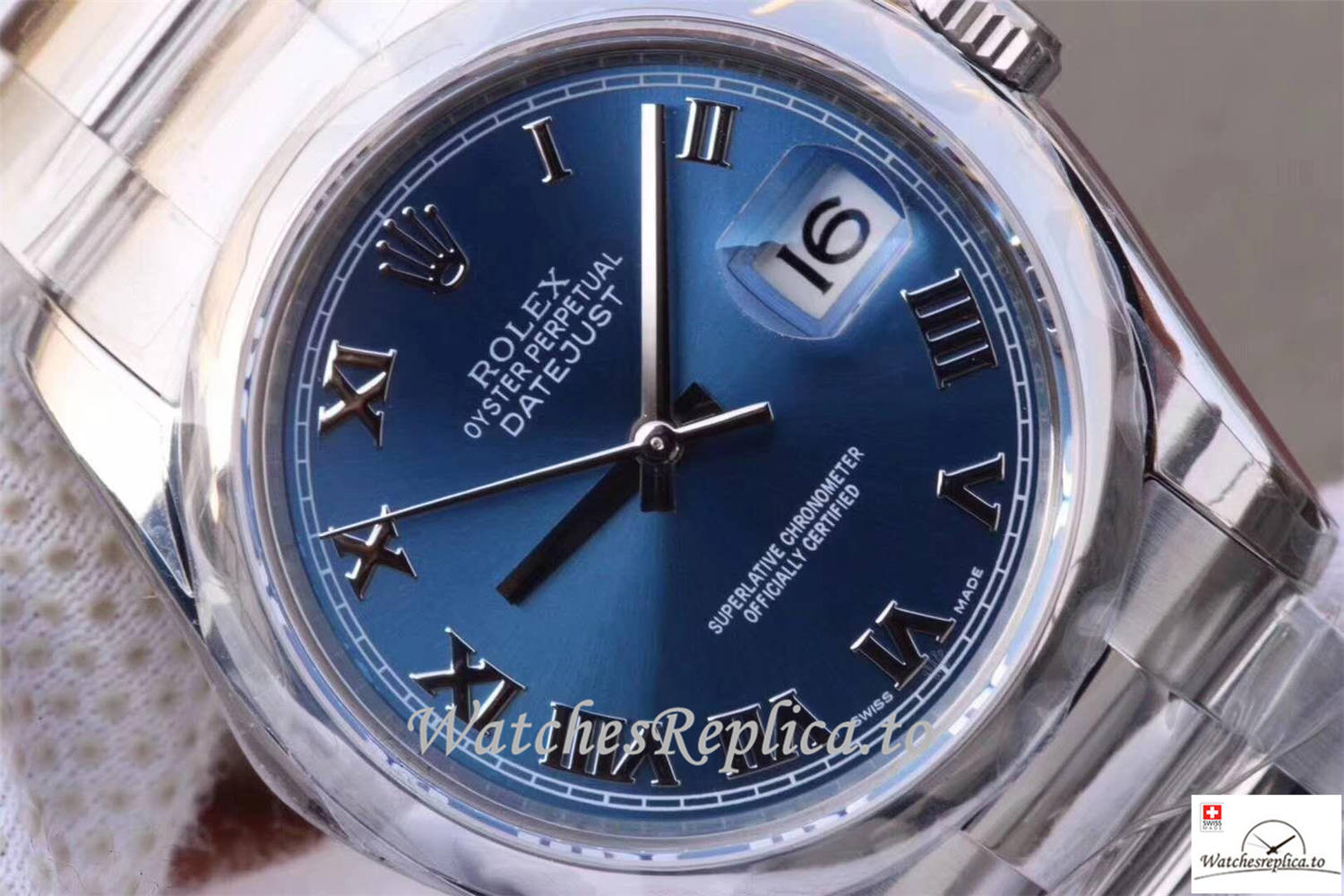 Swiss Rolex Datejust Replica 116334 Blue Dial 36MM - WatchesReplica.is