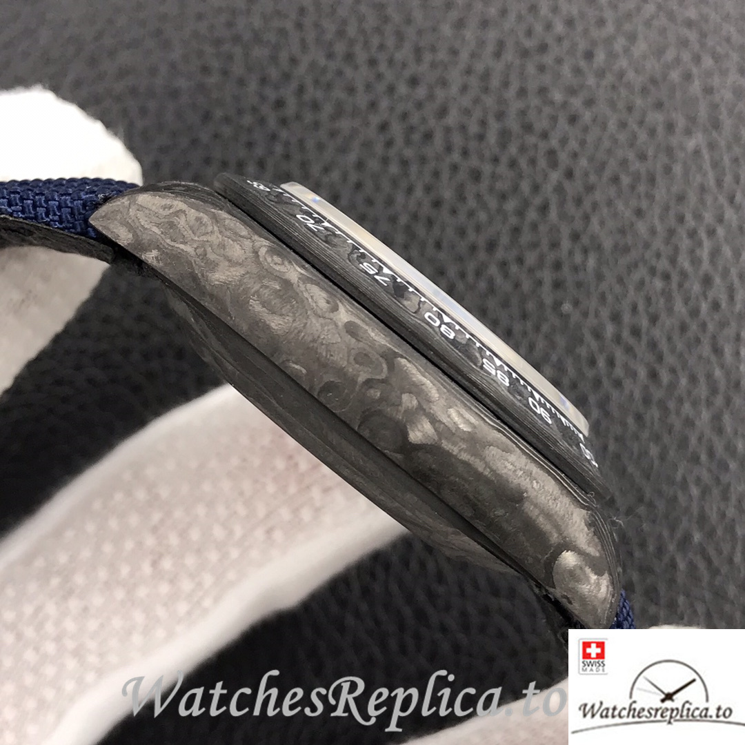 Swiss Rolex Daytona Replica Blue Canvas strap 40MM Blue Dial - WatchesReplica.is