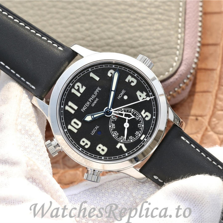 Patek Philippe Replica Calatrava 5524 Leather strap 42MM - WatchesReplica.is