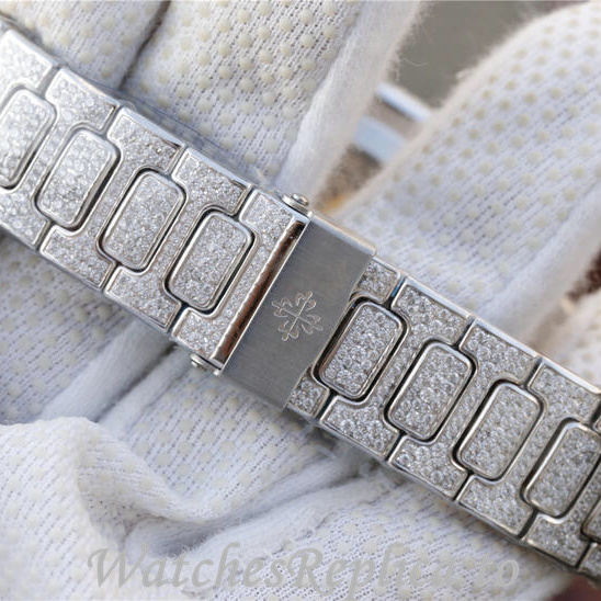 Patek Philippe Replica Nautilus 7021 White Gold strap 37MM - WatchesReplica.is