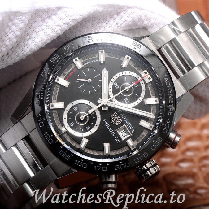 Tag Heuer Replica Carrera Stainless steel strap 43MM - WatchesReplica.is