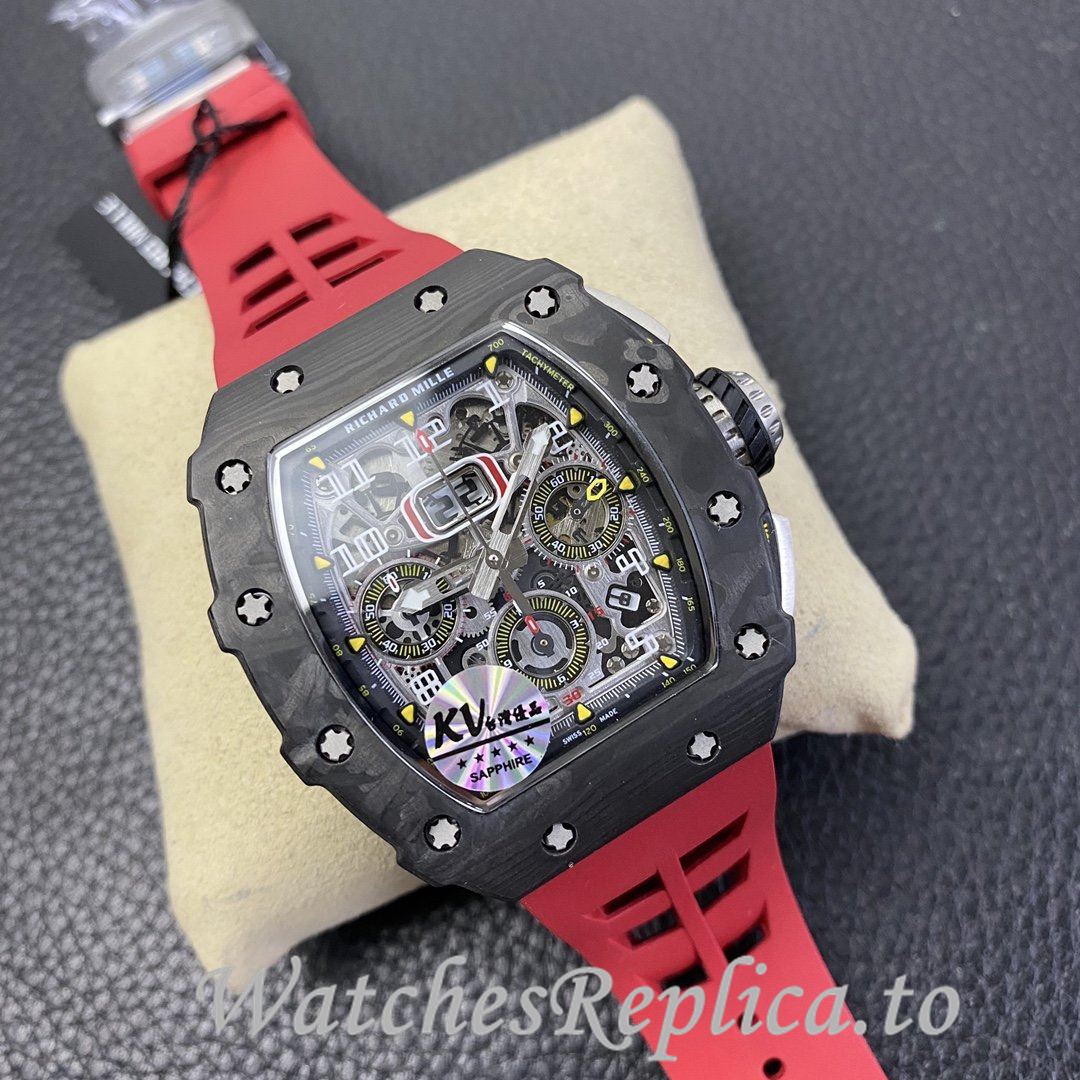 Richard Mille Replica RM-011 Rubber strap 50MM - WatchesReplica.is