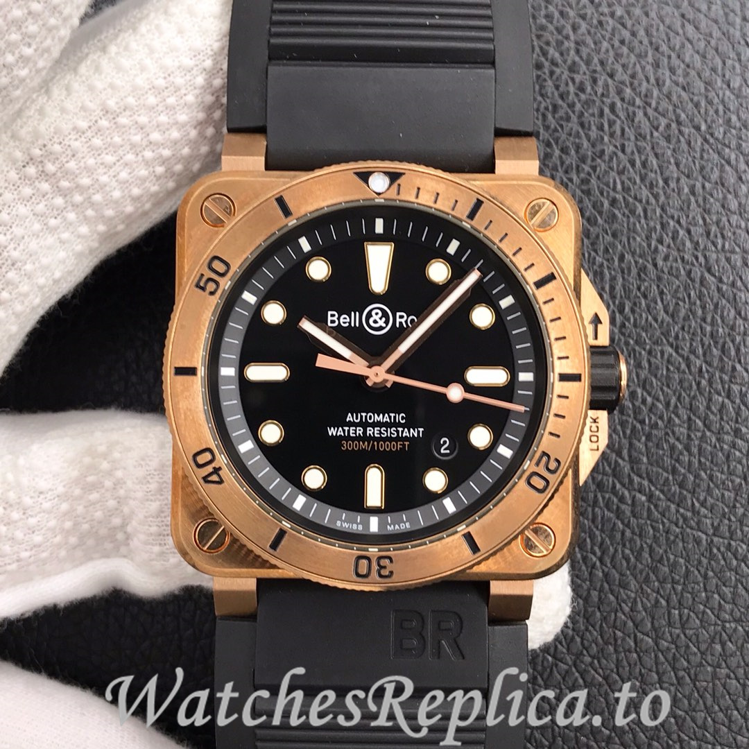 Bell Ross Replica BR 03 BR03-92 Rubber strap 42MM - WatchesReplica.is