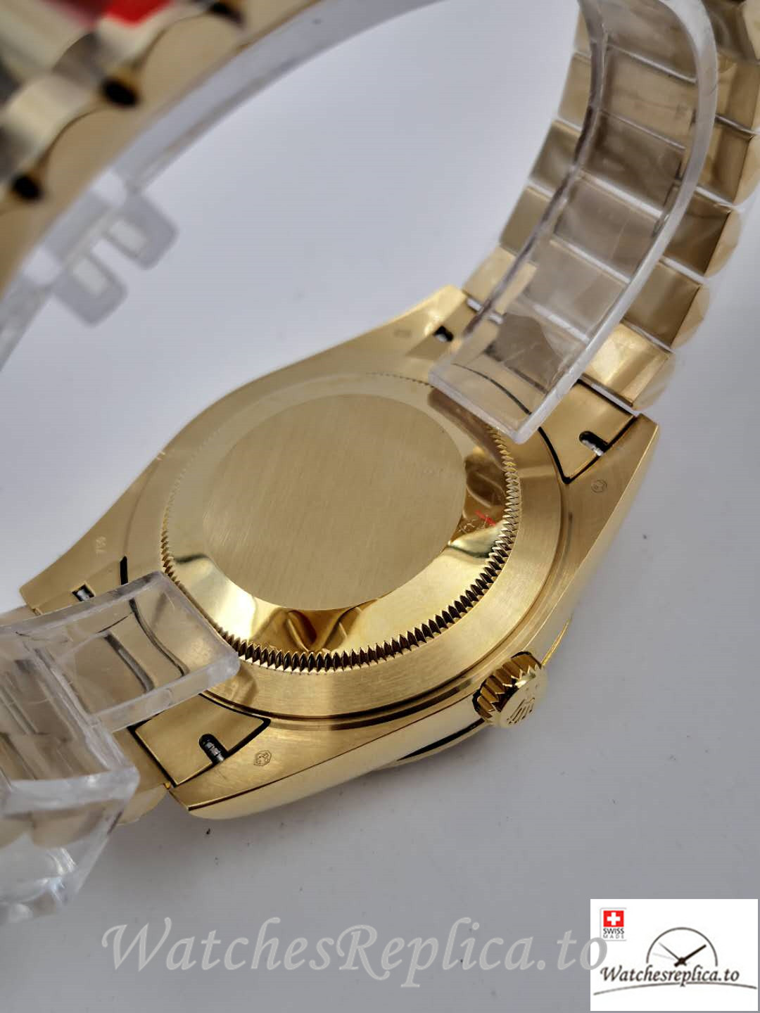 Swiss Rolex Day Date Replica 228238 Yellow Gold Bezel 40MM - WatchesReplica.is