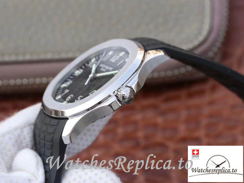 Swiss Patek Philippe Aquanaut Jumbo Replica 5167A-001 Black Strap 40MM - WatchesReplica.is