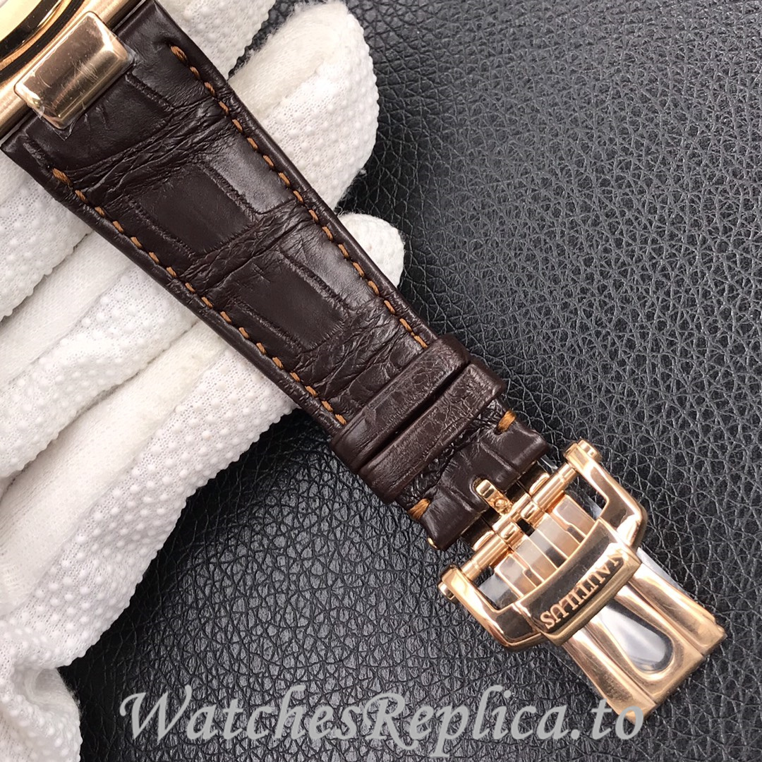 Patek Philippe Replica Nautilus 5711 Leather strap 40MM - WatchesReplica.is