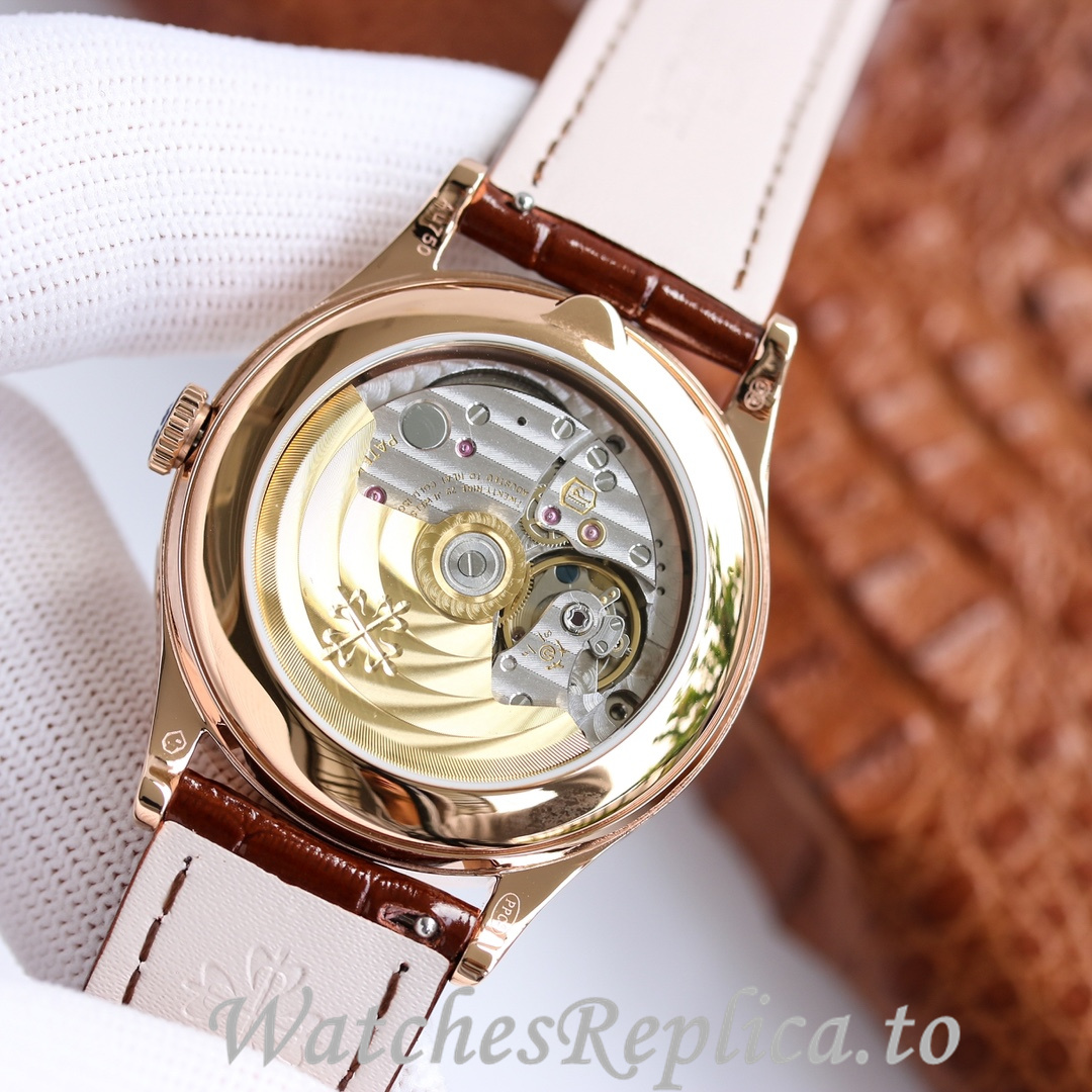 Patek Philippe Replica Complications 5205R Leather strap 38.5MM - WatchesReplica.is