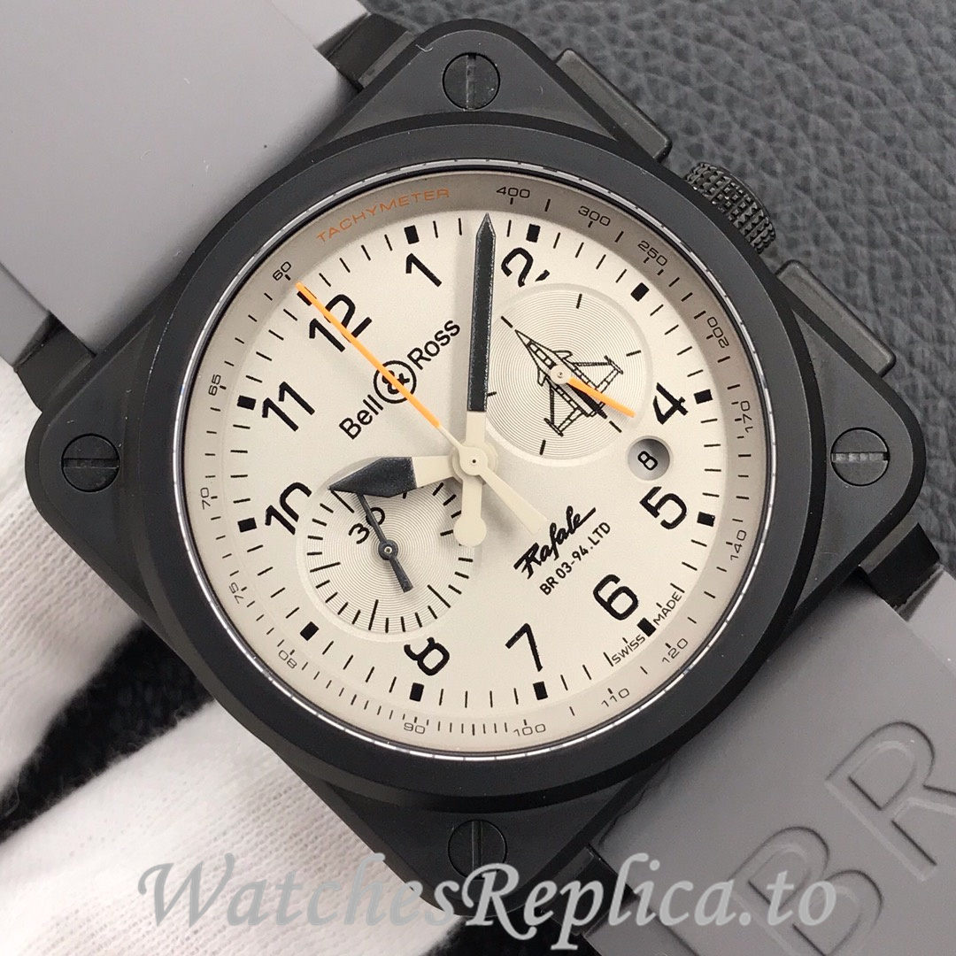 Bell Ross Replica BR 03 BR03-94 Rubber strap 42MM - WatchesReplica.is