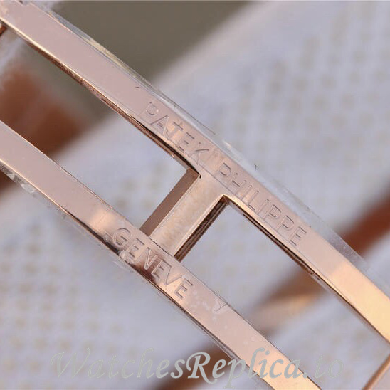 Patek Philippe Replica Nautilus Rose Gold strap 40MM - WatchesReplica.is