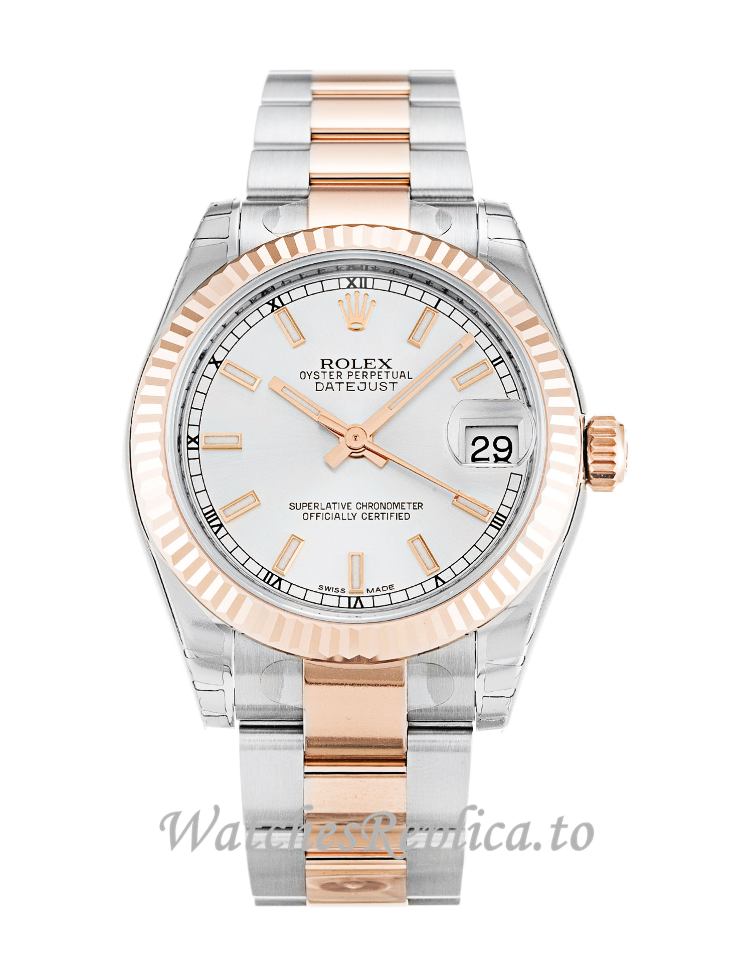 Rolex Mid Size Datejust Silver Dial 178271 - WatchesReplica.is