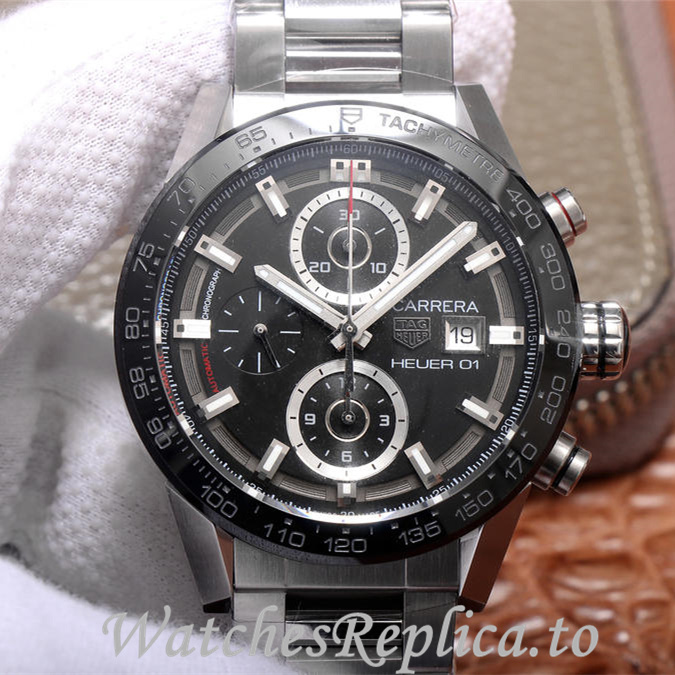 Tag Heuer Replica Carrera Stainless steel strap 43MM - WatchesReplica.is