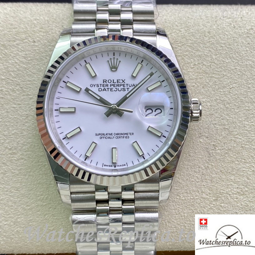 Swiss Rolex Datejust 126233 Replica Stainless steel strap 36MM - WatchesReplica.is