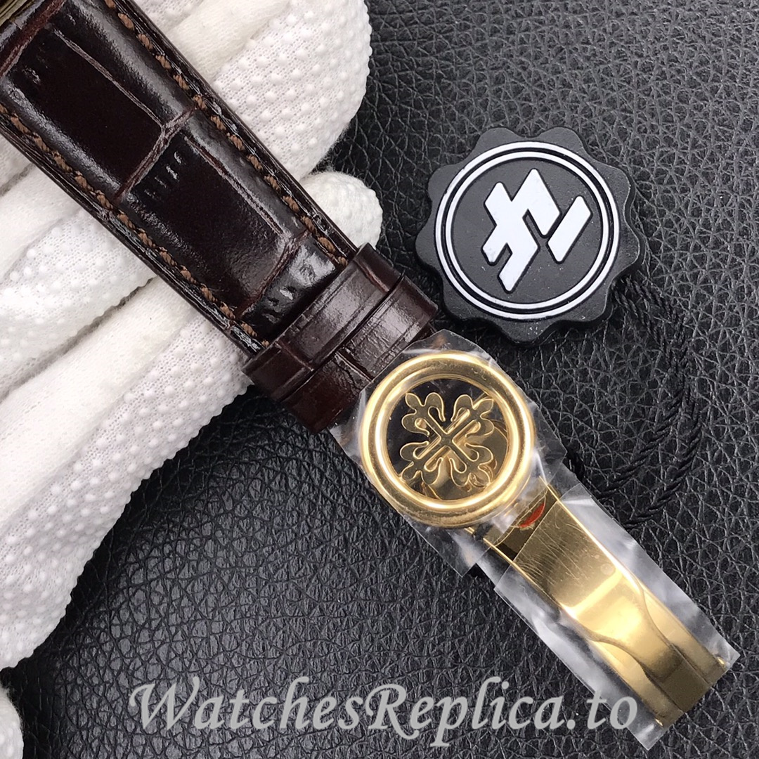 Patek Philippe Replica Calatrava 5153 Leather strap 38MM - WatchesReplica.is